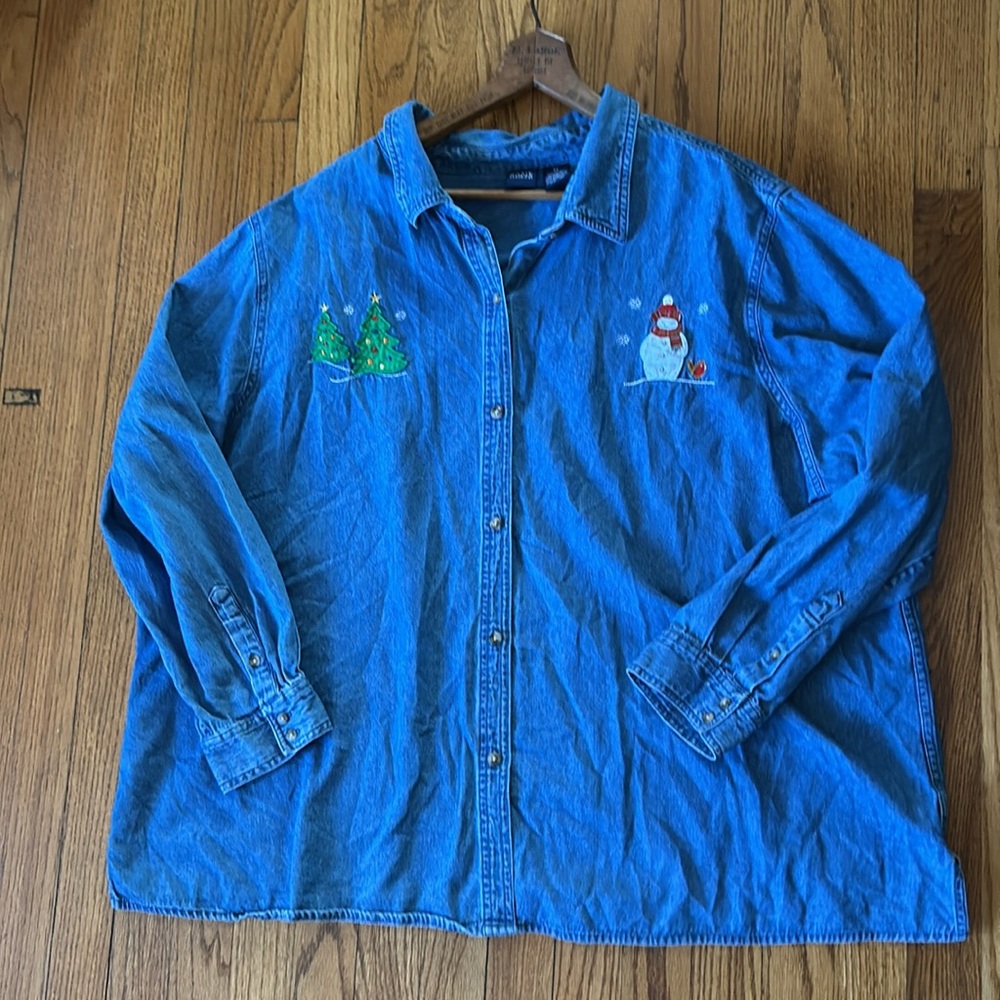 Vintage Basic Editions 3x Denim Winter Button Dow… - image 8